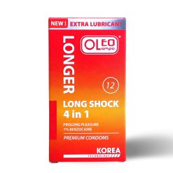 Bao cao su kéo dài thời gian Oleo Lampo LONG SHOCK 4 in 1 hộp 12 cái